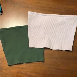 2 Urban outfitters crop tube tops